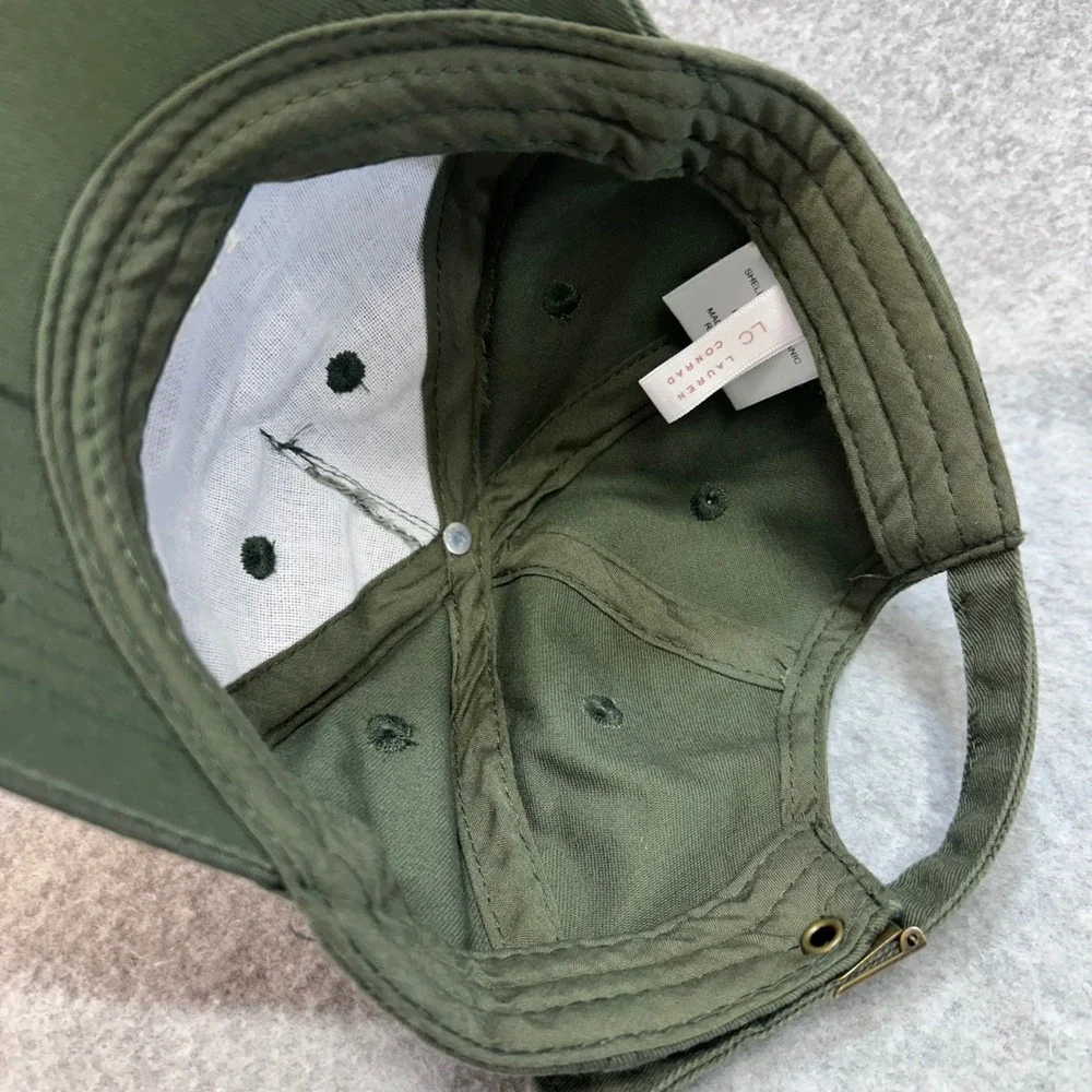 Mini Cabin Tree Print Kids Green LC Lauren Conrad Baseball Cap Hat OSFM